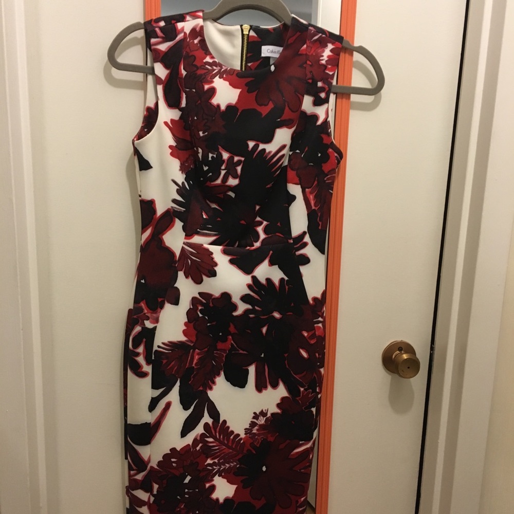 NWOT Calvin Klein floral sheath dress.